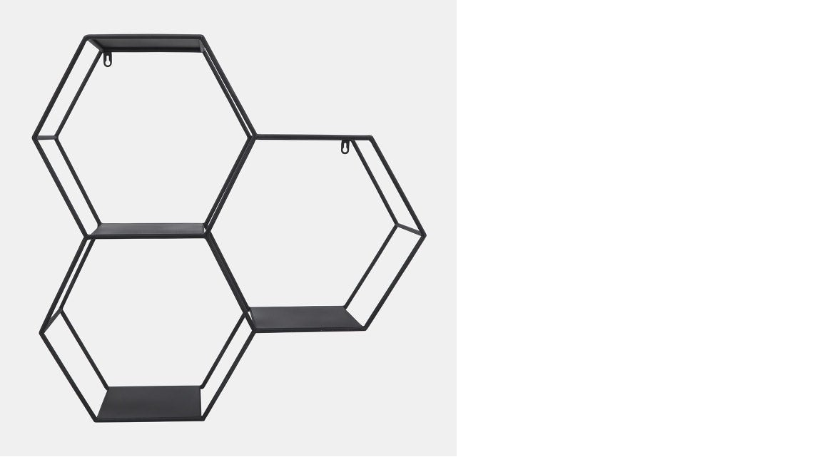 Hexagon Wall Shelf Nesting Goods